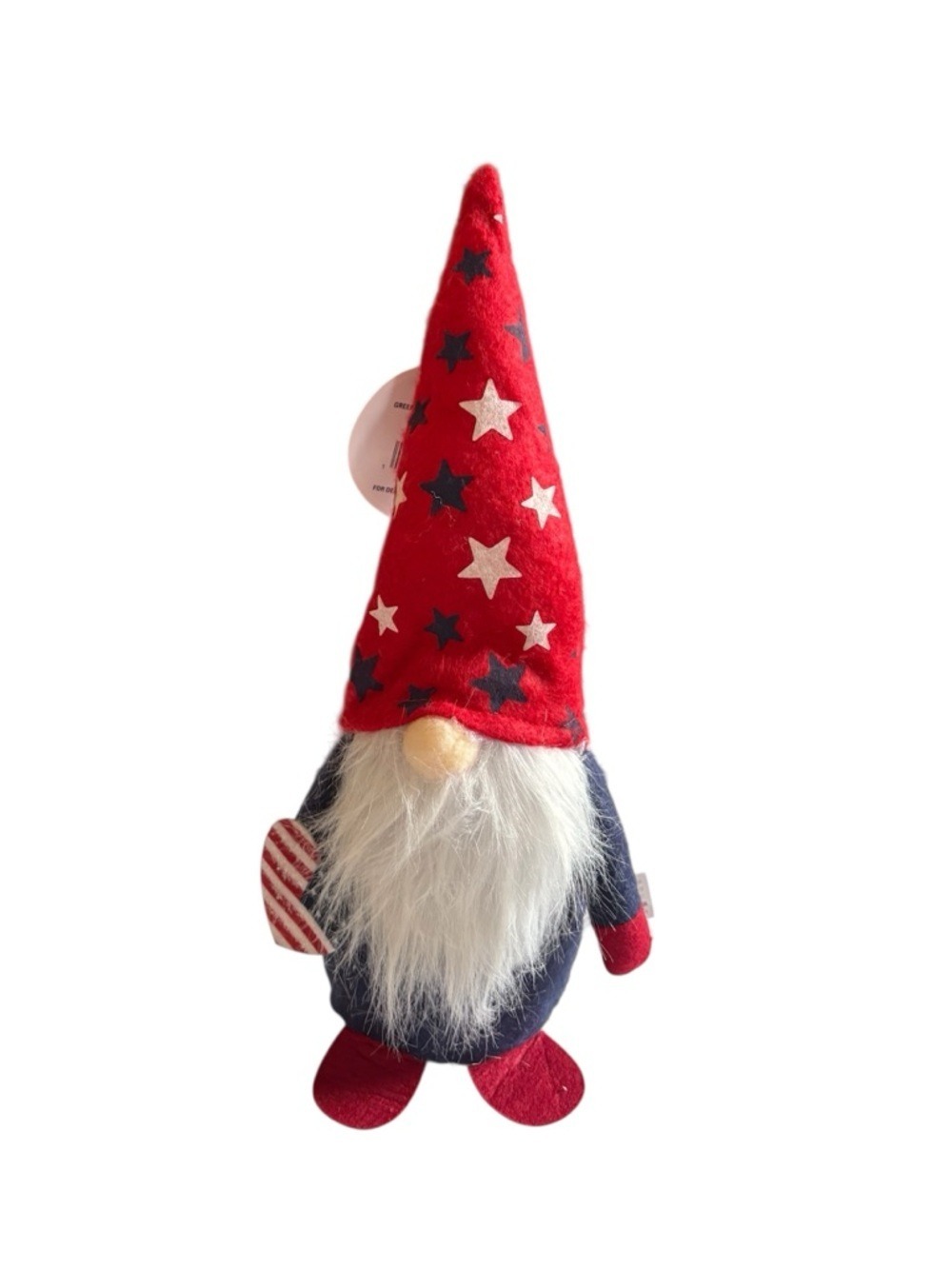 Patriotic Red Star Gnome Holiday Decor - Picture 1 of 2